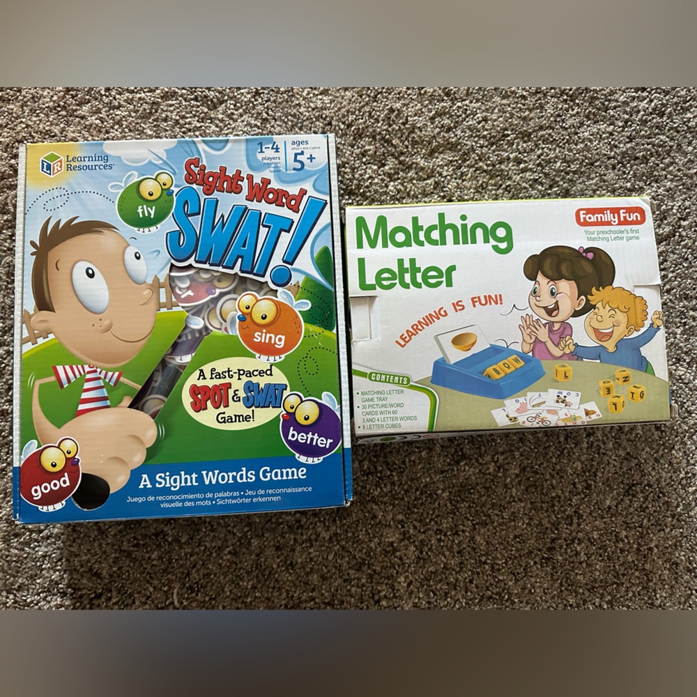 Sight Words Swat! Game and Matching Letter Game